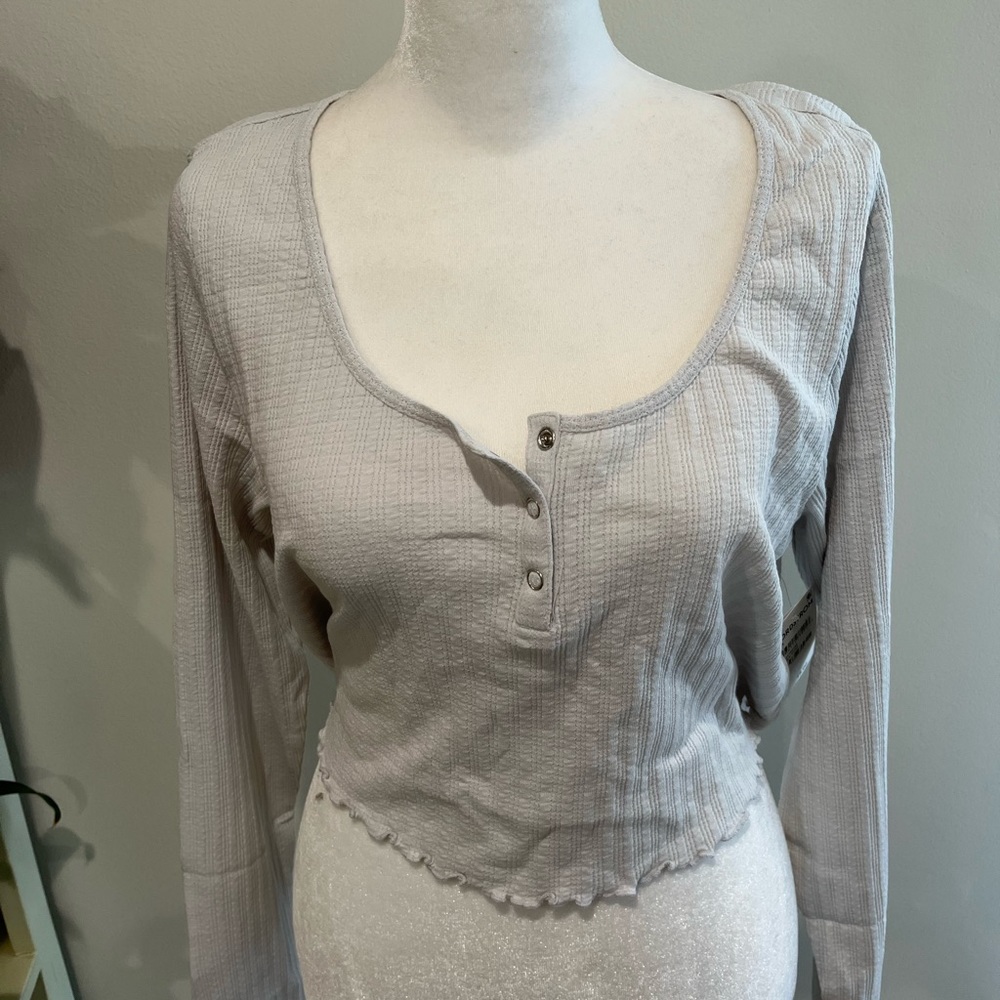 Crop Henley top